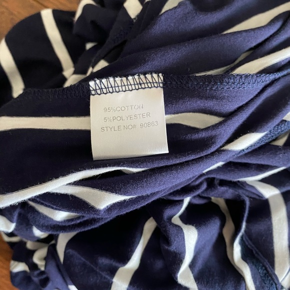 Hi-low strapless dress striped pattern - Picture 5 of 6